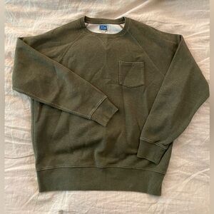 J. Crew - Long Sleeve Sweatshirt - Large - Olive Green